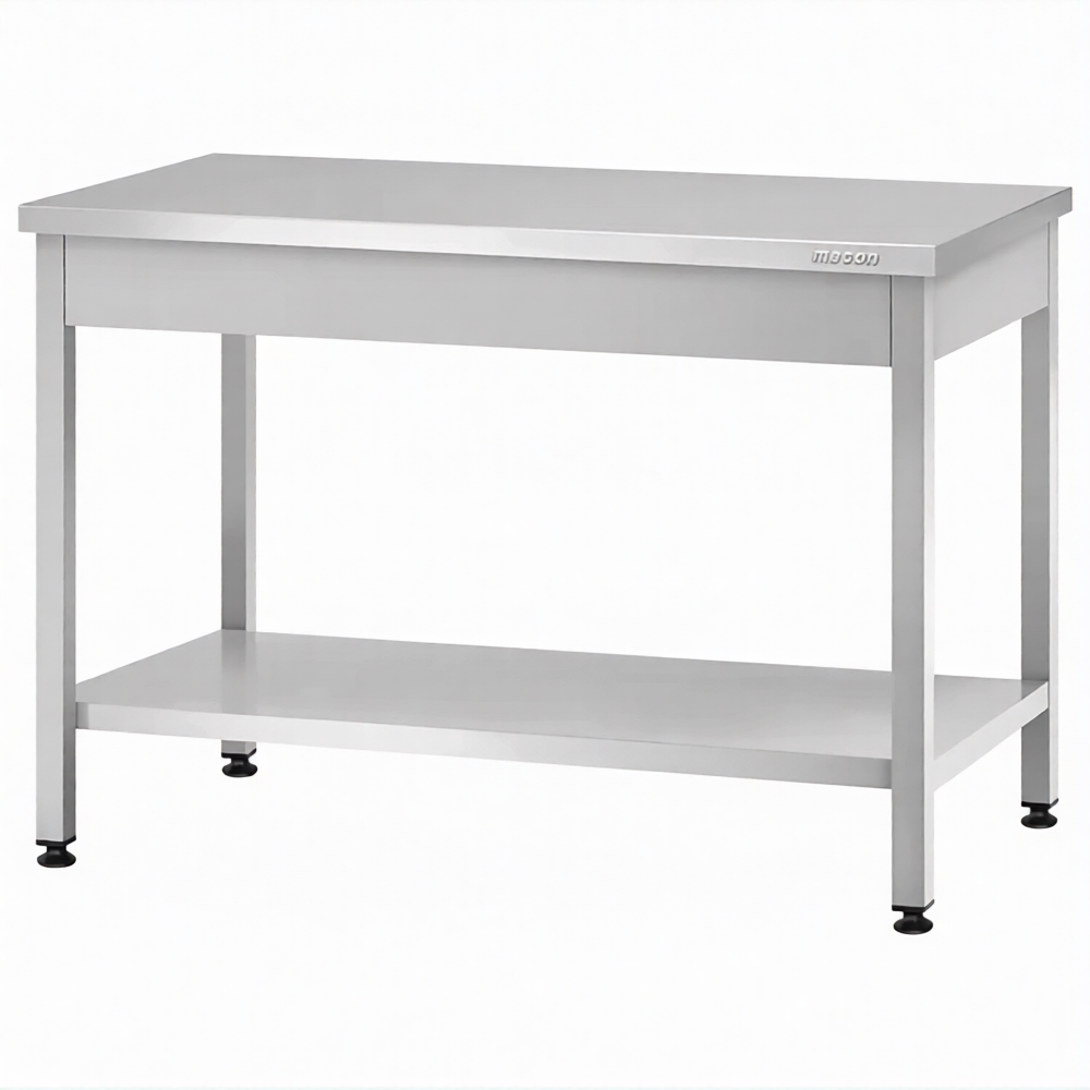 Стол производственный СПРп - 860х1200х700 «Profi Inox» (полка сплошная)