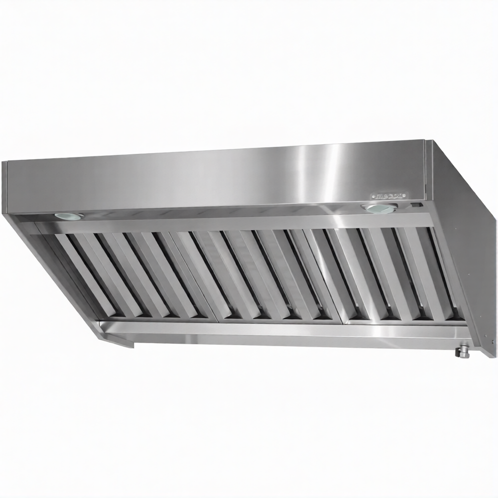 Зонт вытяжной полуоткрытый ЗВПб 400х2000х1000 «Base» пристенный (к-т светильников)