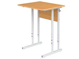 Стол школьный 1-местный 3-5 г/р регулируемый (бук, м/к серый, квадратная труба)
