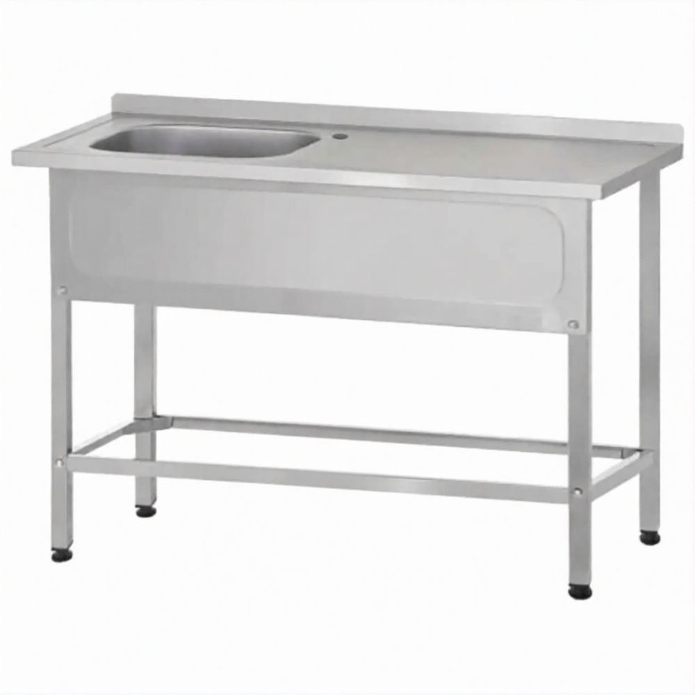 Ванна с рабочей поверх. РПЦн  860х1200х600 левое м/о 500, борт, экран (ножка проф.)