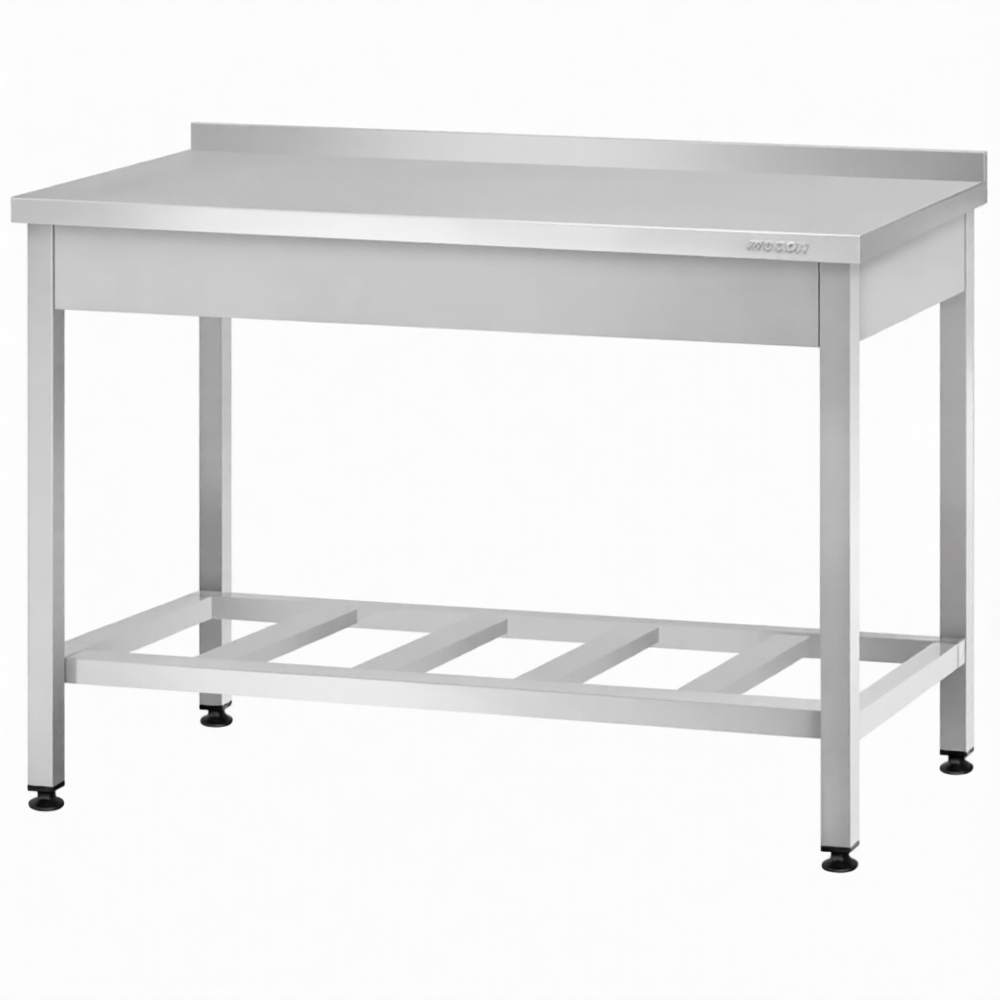 Стол производственный СПРп - 860х1500х700 «Profi Inox», борт (полка-решетка)