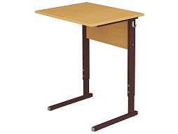 Стол школьный 1-местный 2-4 г/р регулируемый (бук, м/к коричневый, прямоугольная труба)