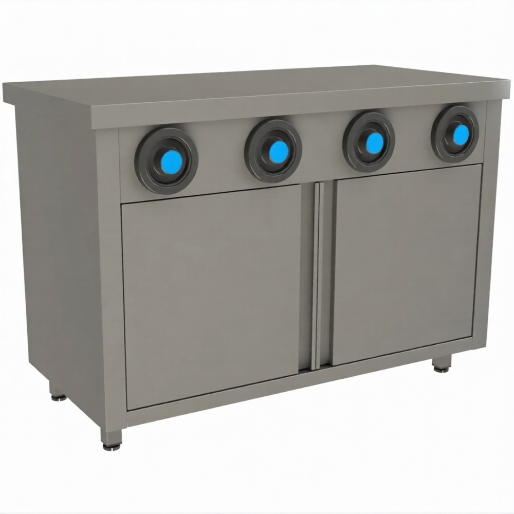 Стол-тумба с диспенсерами для стаканов СПЗРД4-12/6-Б