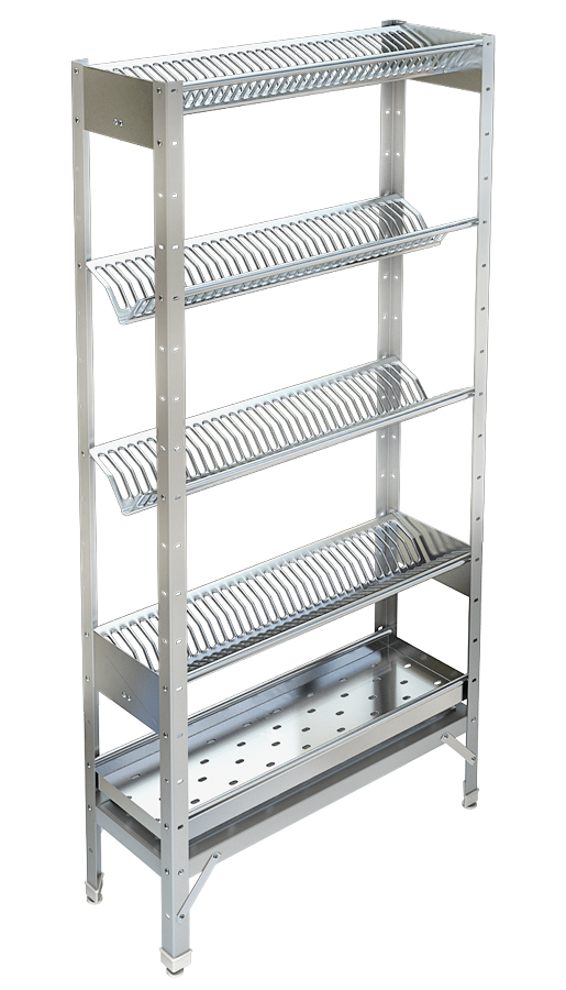 Стеллаж для сушки посуды ТЕХНО-ТТ СТР-725/903 (на 140 тарелок и 50 стаканов) нерж