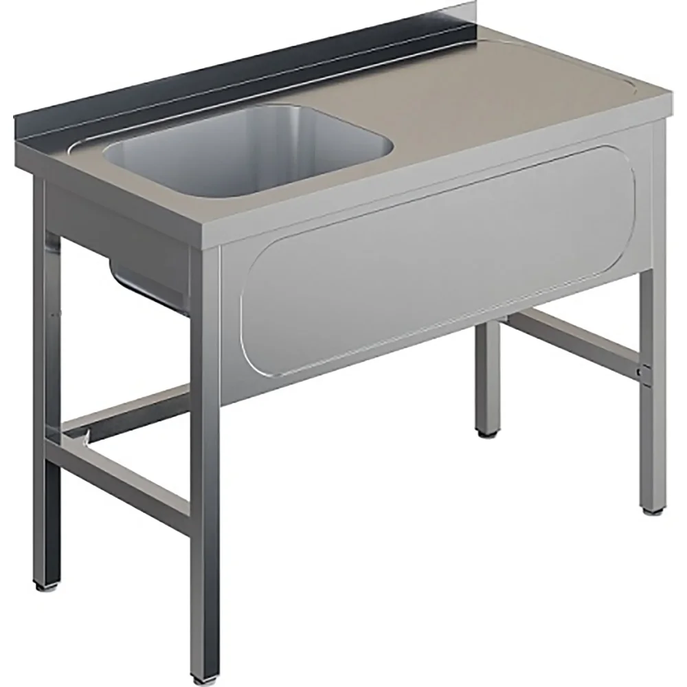 Ванна моечная цельнотянутая с рабочей поверхностью с бортом ВМЦР/1-10/6-БП