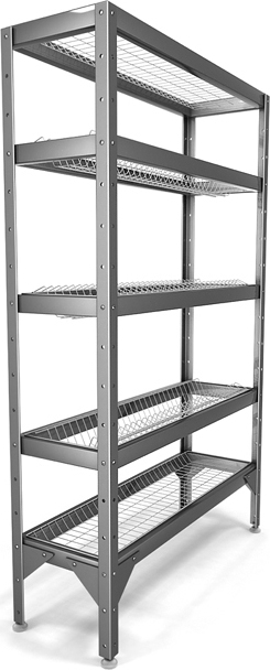 Стеллаж для сушки посуды СТР-1,6*16/3+2 (для тарелок и стаканов)