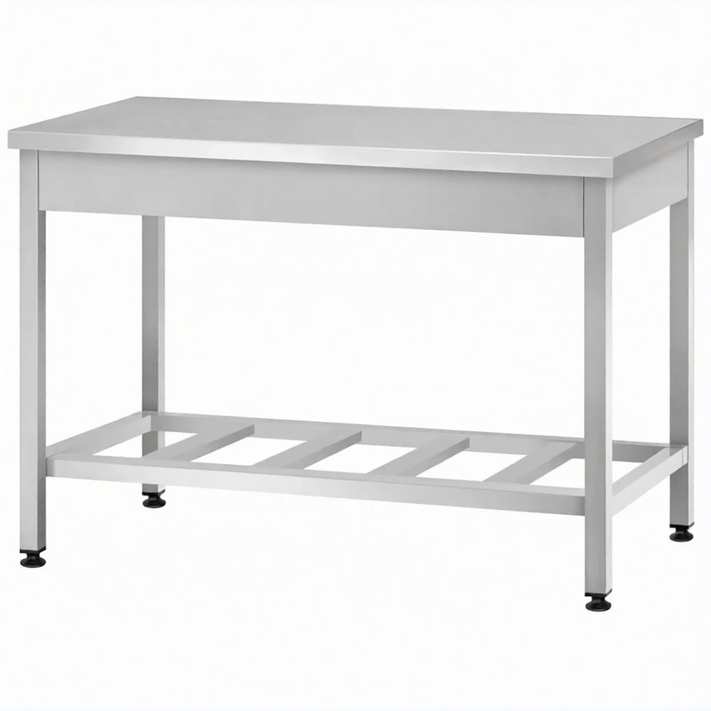 Стол производственный СПРп - 860х1200х700 «Profi Inox» (полка-решетка)