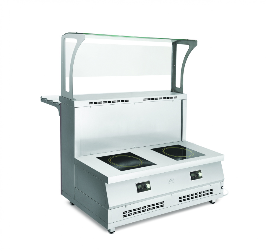 Мармит первых блюд 2-конфорочный индукционный Luxstahl МПИ (С)-1200 Premium (нерж.)