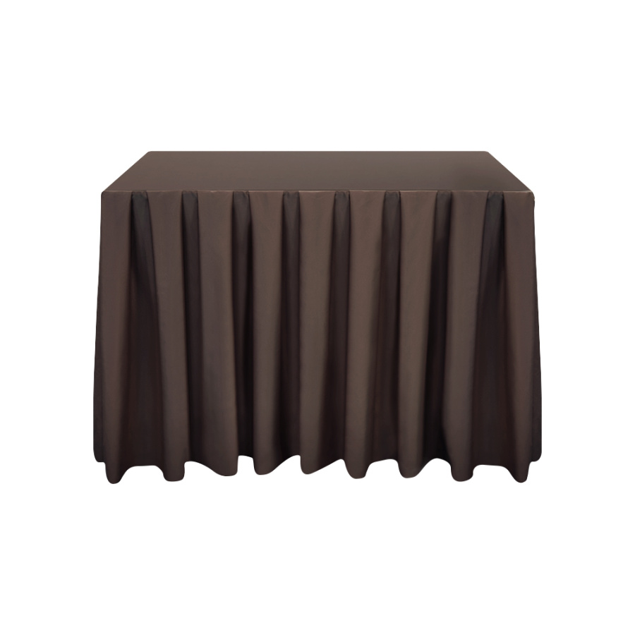 Скатерть-юбка 1,215х0,72х0,89 м «Журавинка» коричневая гладь