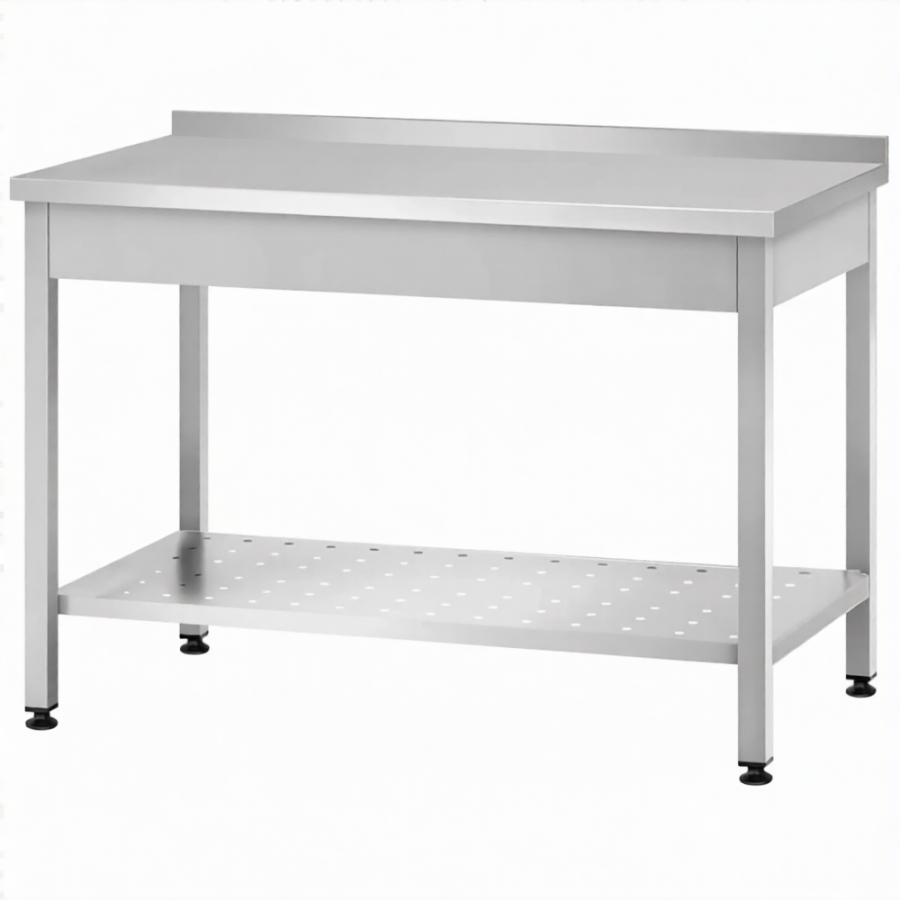 Стол производственный СПРп - 860х1800х600 «Profi Inox», борт (полка перфорация)