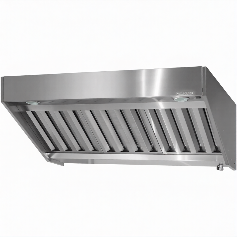 Зонт вытяжной полуоткрытый ЗВПб 400х2000х1000 «Base» пристенный (к-т светильников)