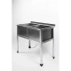 Ванна моечная двухсекционная с бортом ВМС-2/7-Б-ЭЦ