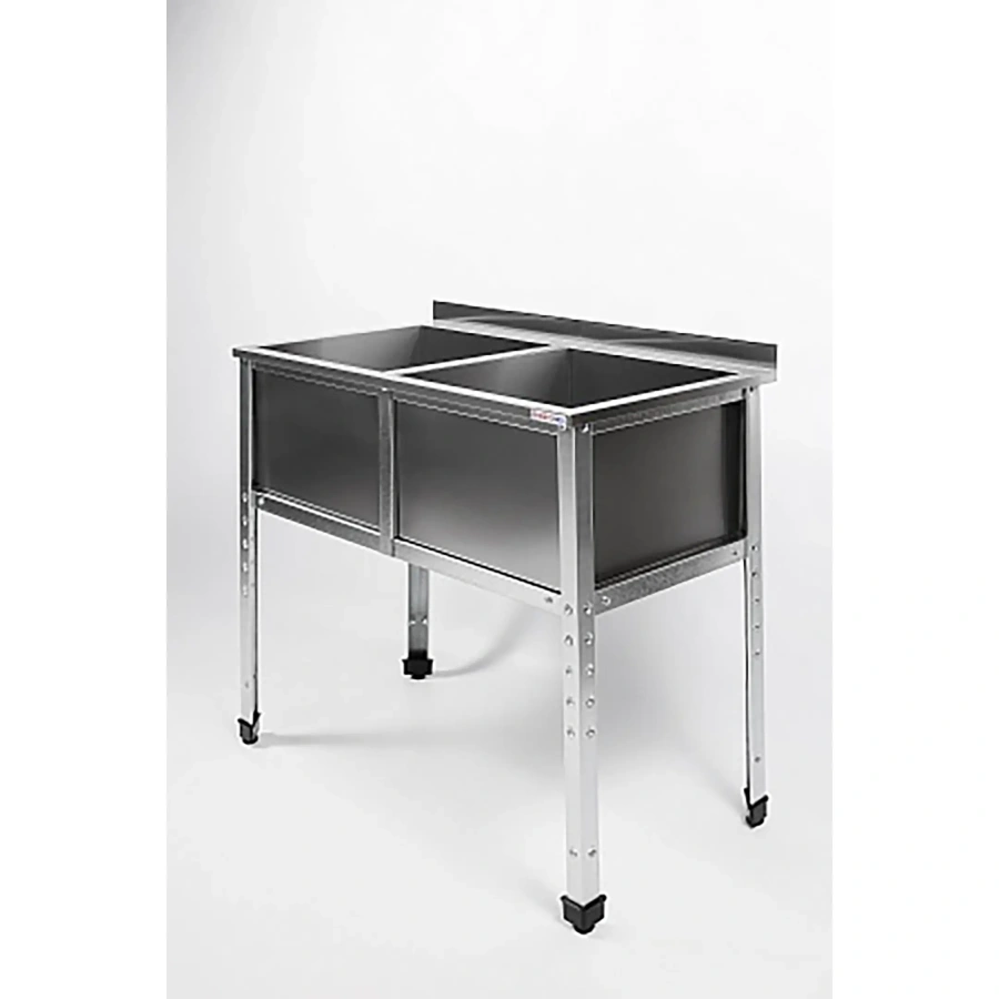 Ванна моечная двухсекционная с бортом ВМС-2/7-Б-ЭЦ