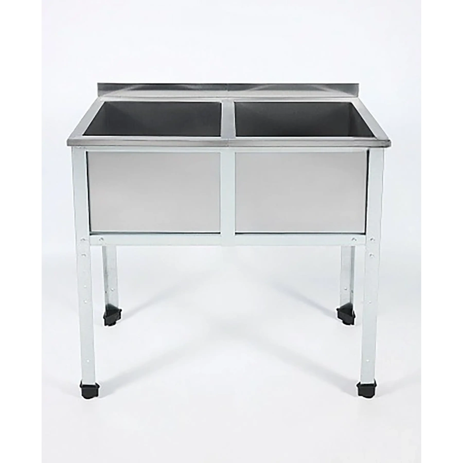 Ванна моечная двухсекционная с бортом ВМС-2/7-Б-ЭК