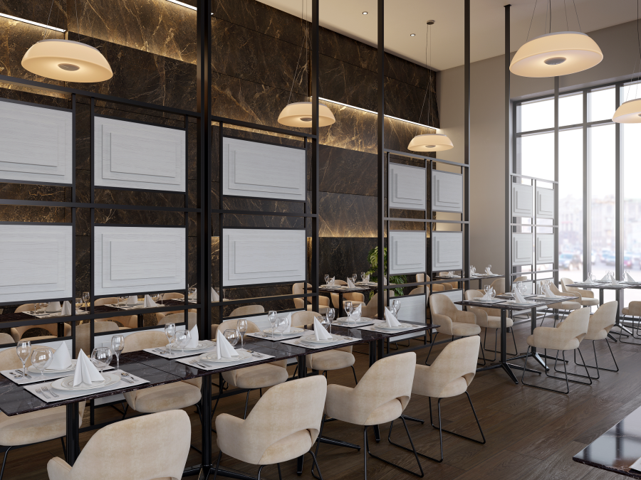 Зонирующая модульная перегородка для зала Pafos (Пафос) 1830х80х2400 мм