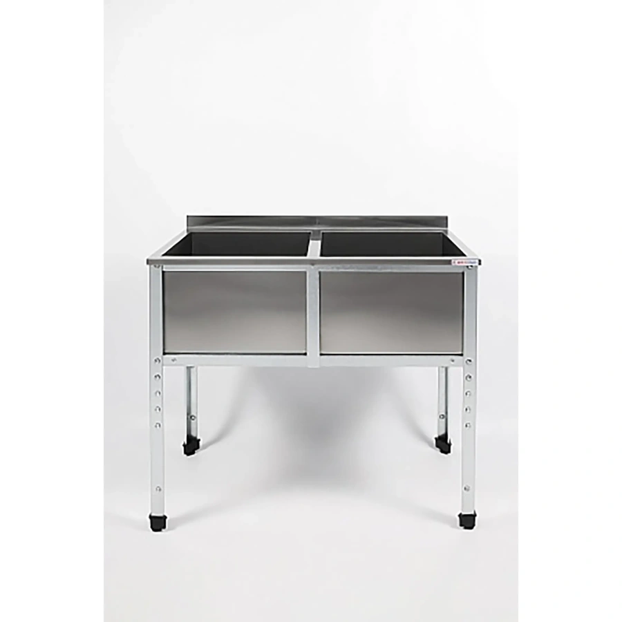 Ванна моечная двухсекционная с бортом ВМС-2/7-Б-ЭЦ