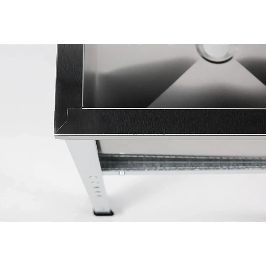 Ванна моечная двухсекционная с бортом ВМС-2/7-Б-ЭЦ