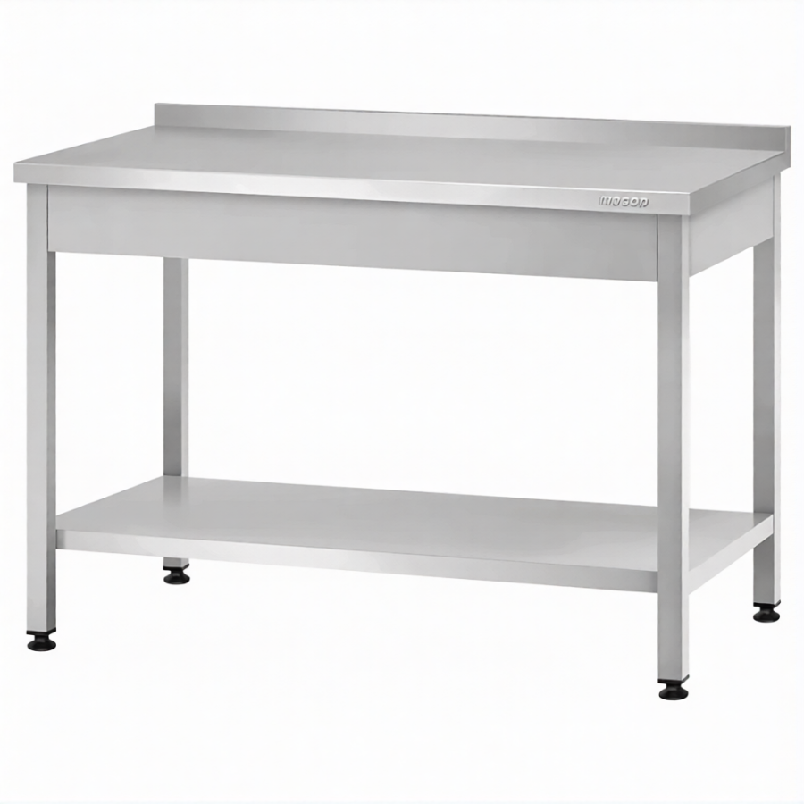 Стол производственный СПРп - 860х1200х700 «Profi Inox», борт (полка сплошная)