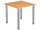 Стол обеденный квадратный школьный четырехместный на хромированных ножках 5 г/р СТЛн4.5