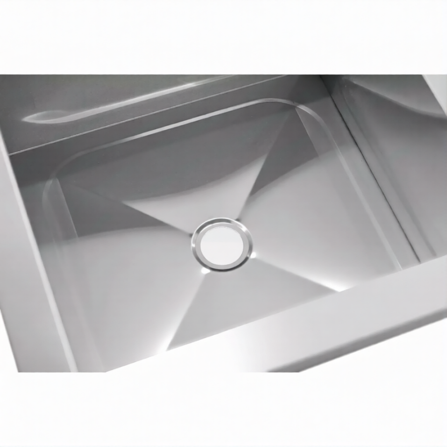 Ванна моечная ВМСн 800/2  2 м/о 700х700х400 (полка с отв., борт; ножка угл.)