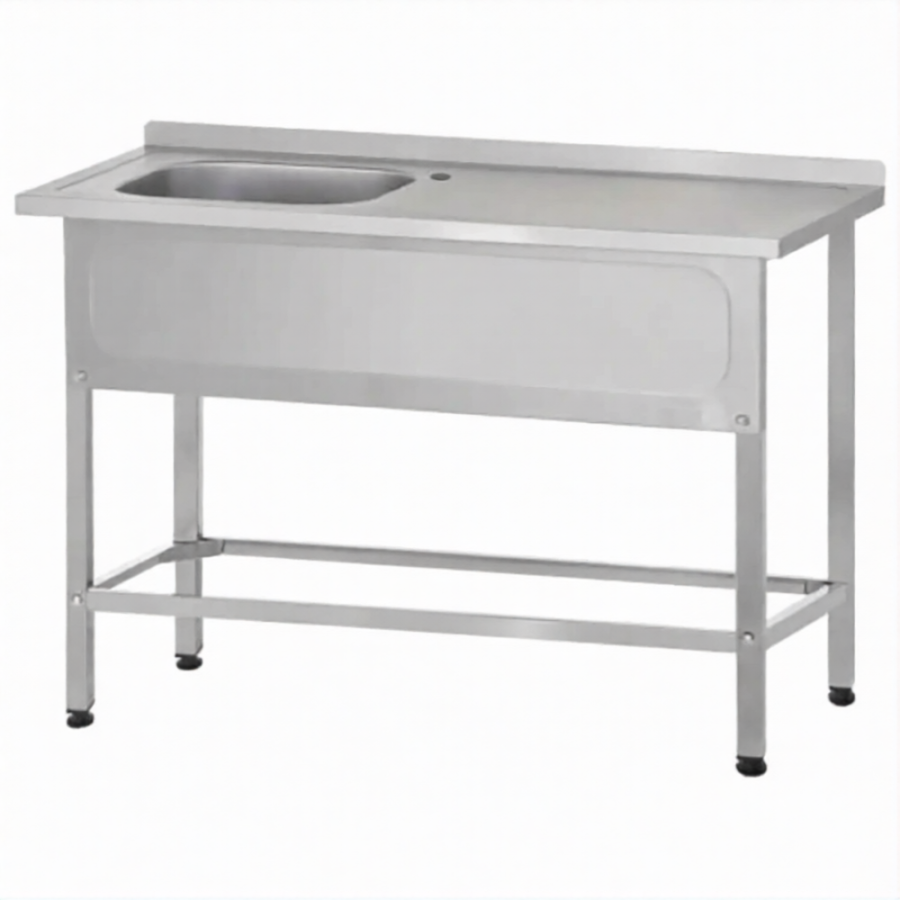 Ванна с рабочей поверх. РПЦн  860х1200х700 правое м/о 400, борт, экран (ножка проф.)