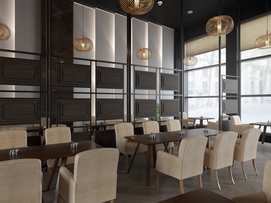 Зонирующая модульная перегородка для зала Pafos (Пафос) 1830х80х2400 мм