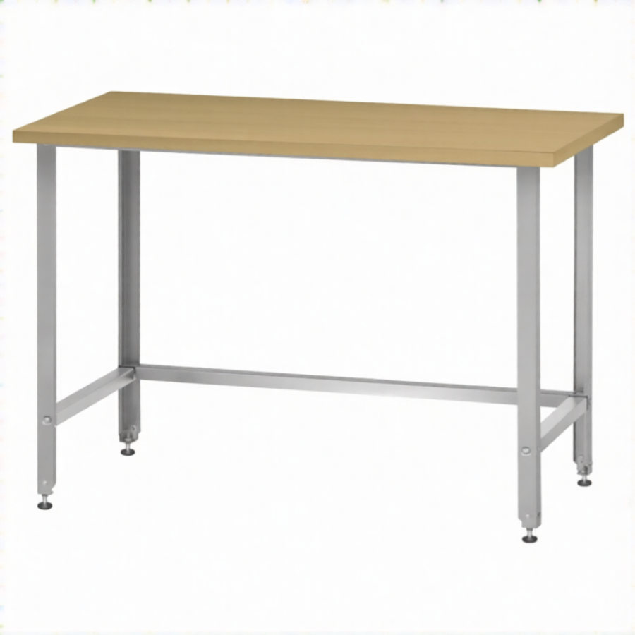 Стол кондитерский СПРн 860х1200х600 «Norma Inox» бук/40 (полка-обвязка сварная, ножка угловая)