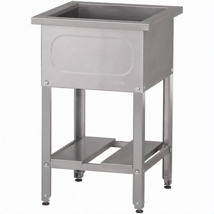 Ванна моечная ВМСн 800/2  2 м/о 700х700х400 (полка с отв., борт; ножка угл.)