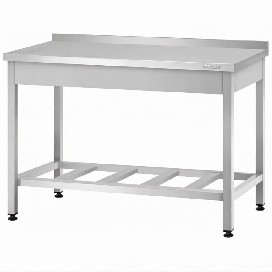 Стол производственный СПРп - 860х1500х700 «Profi Inox», борт (полка-решетка)