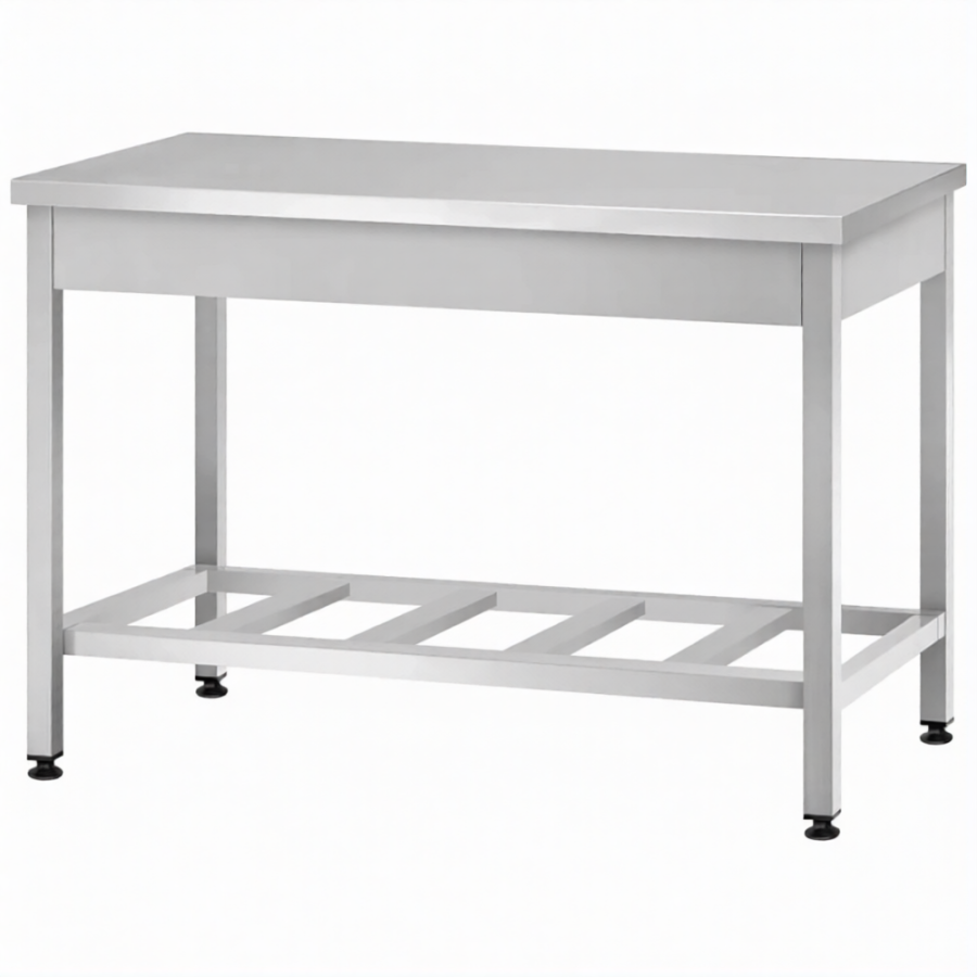 Стол производственный СПРп - 860х1000х800 «Profi Inox» (полка-решетка)