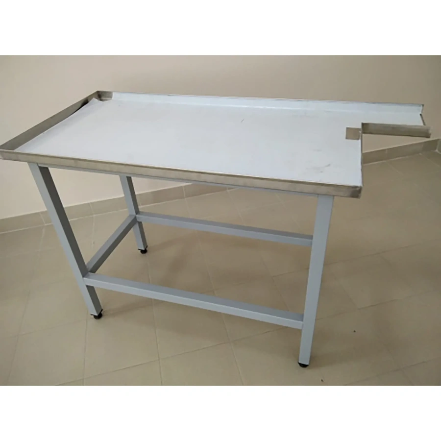 Стол для мяса 830х1300х600 мм, с выступом, 304 1,5мм, каркас разборный окраш