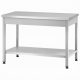 Стол производственный СПРп - 860х1500х600 «Profi Inox» (полка сплошная)