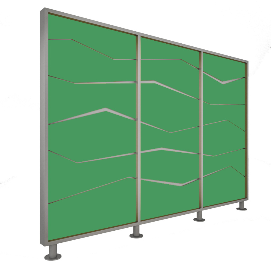 Перегородка 3-х секционная стандарт Zigzag (Зигзаг) без подсветки 1900х150х2025 мм