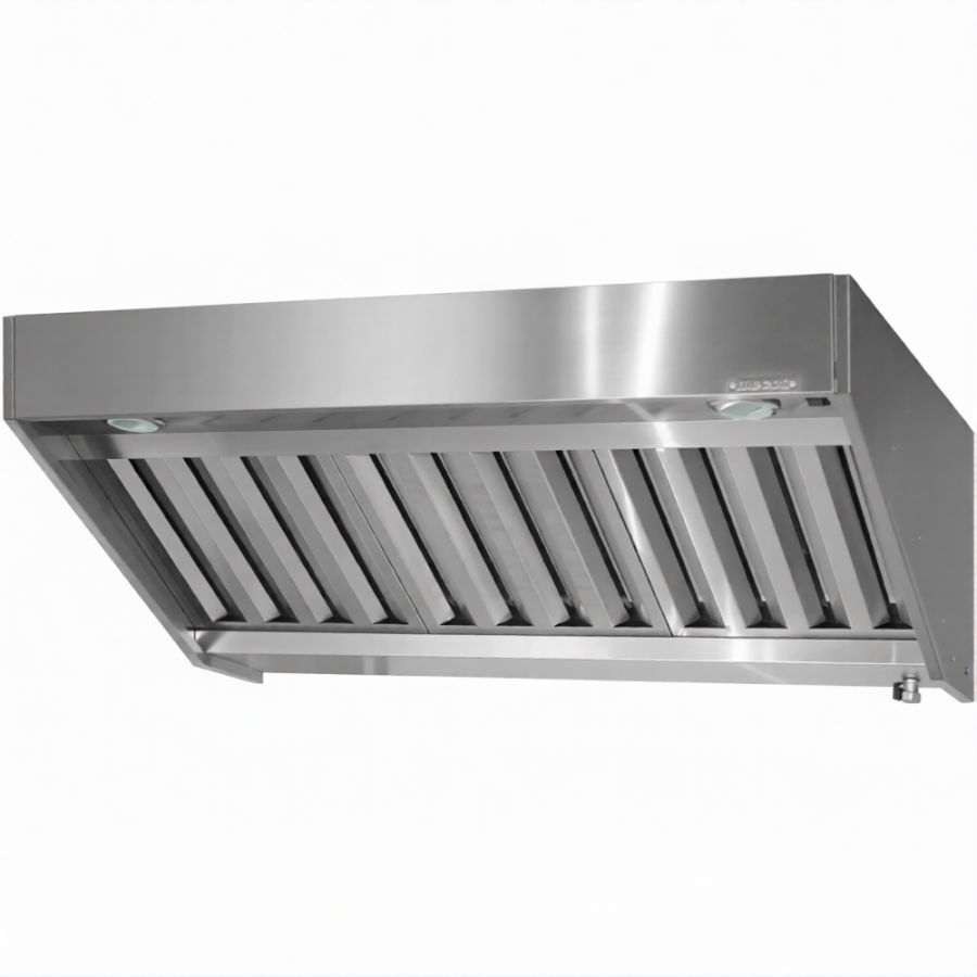 Зонт вытяжной полуоткрытый ЗВПб 400х2000х1000 «Base» пристенный (к-т светильников)