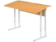 Стол с наклоном столешницы 10° школьный 2-местный 4-6 г/р регулируемый (бук, м/к серый, квадратная труба)