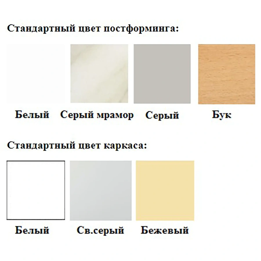 Стол рабочий металлический СЛМ (столешница постформинг серый, каркас серый)