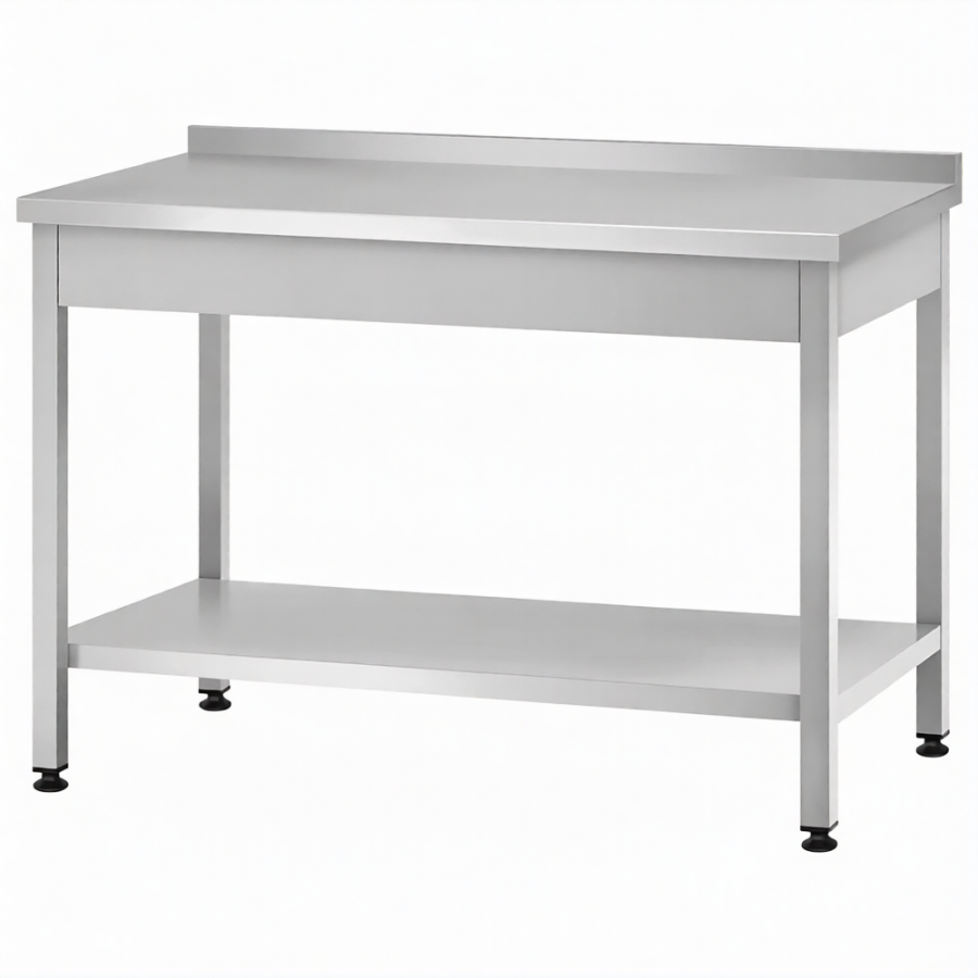 Стол производственный СПРп - 860х1200х700 «Profi Inox», борт (полка сплошная)