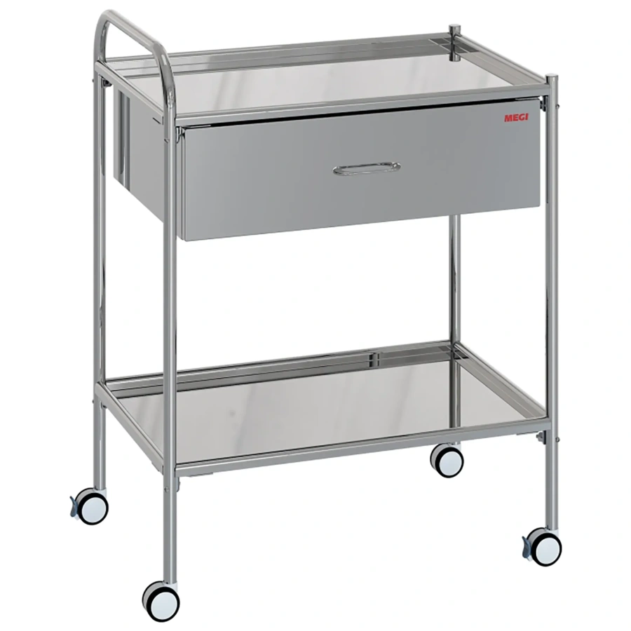 Столик манипуляционный из нержавеющей стали 4Hospitals МСК-5548