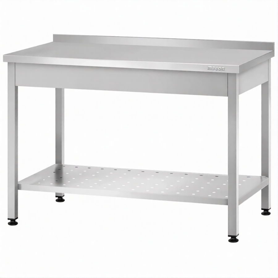 Стол производственный СПРп - 860х1800х600 «Profi Inox», борт (полка перфорация)