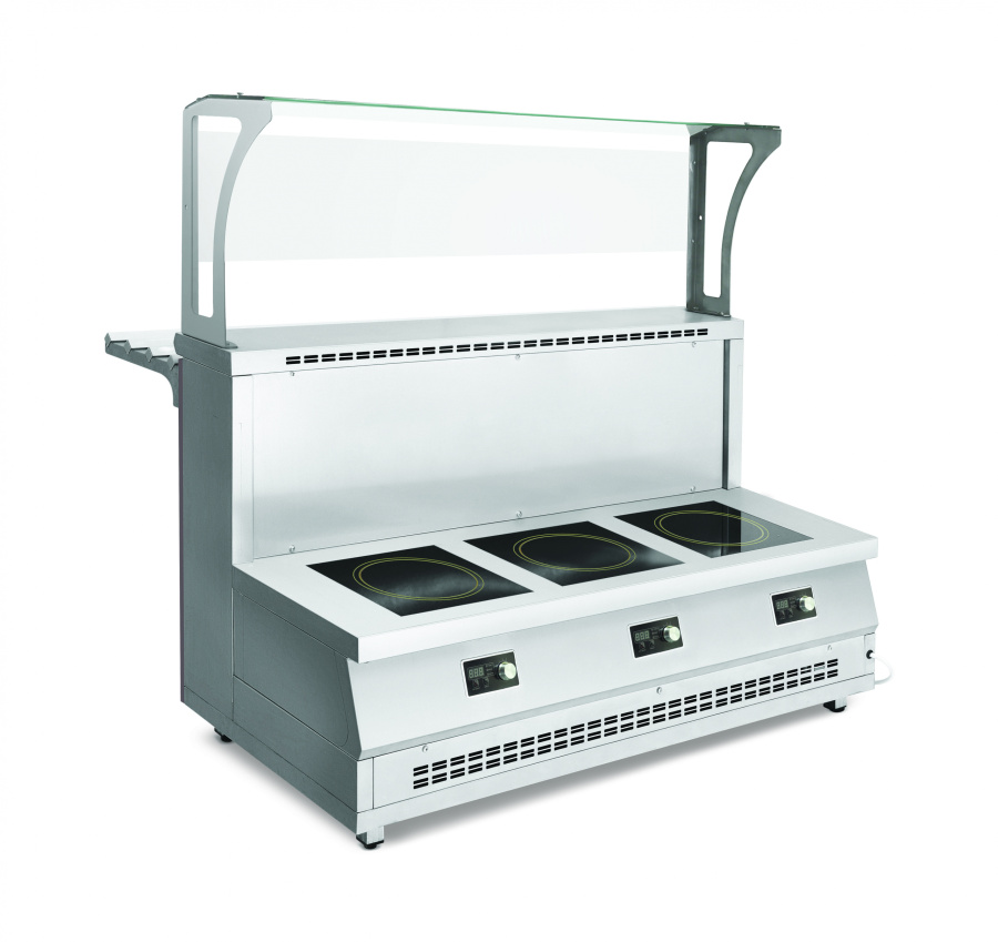 Мармит первых блюд 3-конфорочный индукционный Luxstahl МПИ (С)-1500 Premium (нерж.)