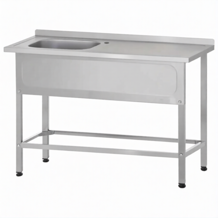 Ванна с рабочей поверх. РПЦн  860х1200х700 правое м/о 400, борт, экран (ножка проф.)