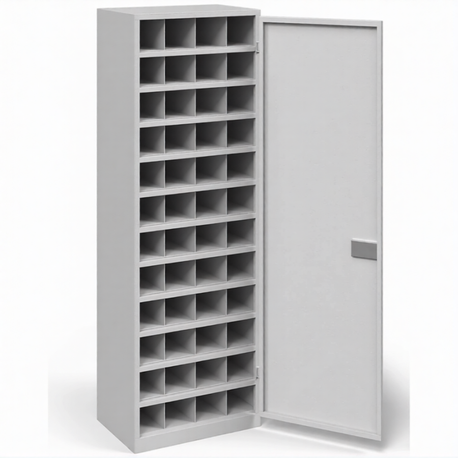 Шкаф для 48 противогазов ХПГ-48-600, с дверью (1800x600x400)