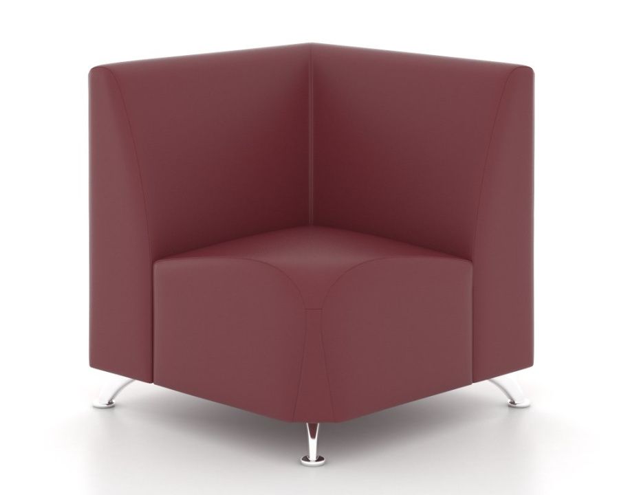 Угловой прямоугольный модуль Интер Хром