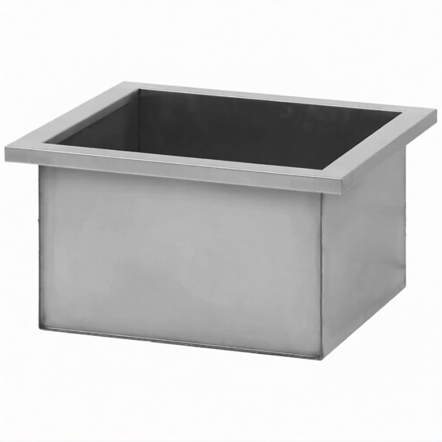 Ванна моечная ВМСн 800/2  2 м/о 700х700х400 (полка с отв., борт; ножка угл.)