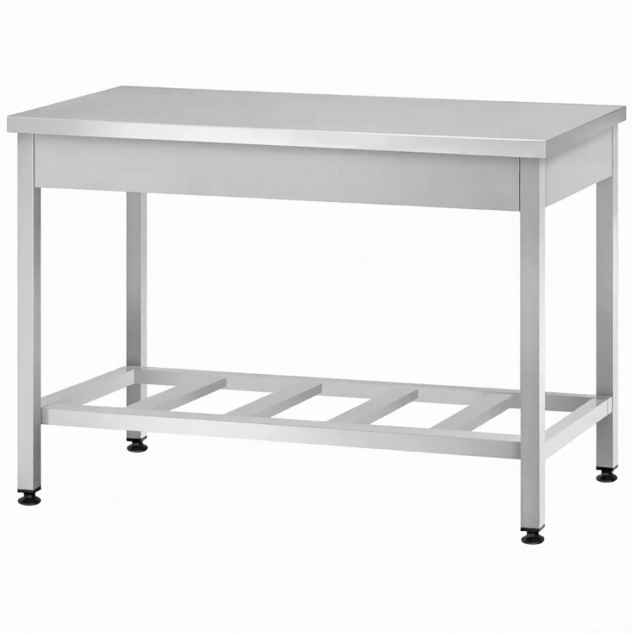 Стол производственный СПРп - 860х1000х800 «Profi Inox» (полка-решетка)