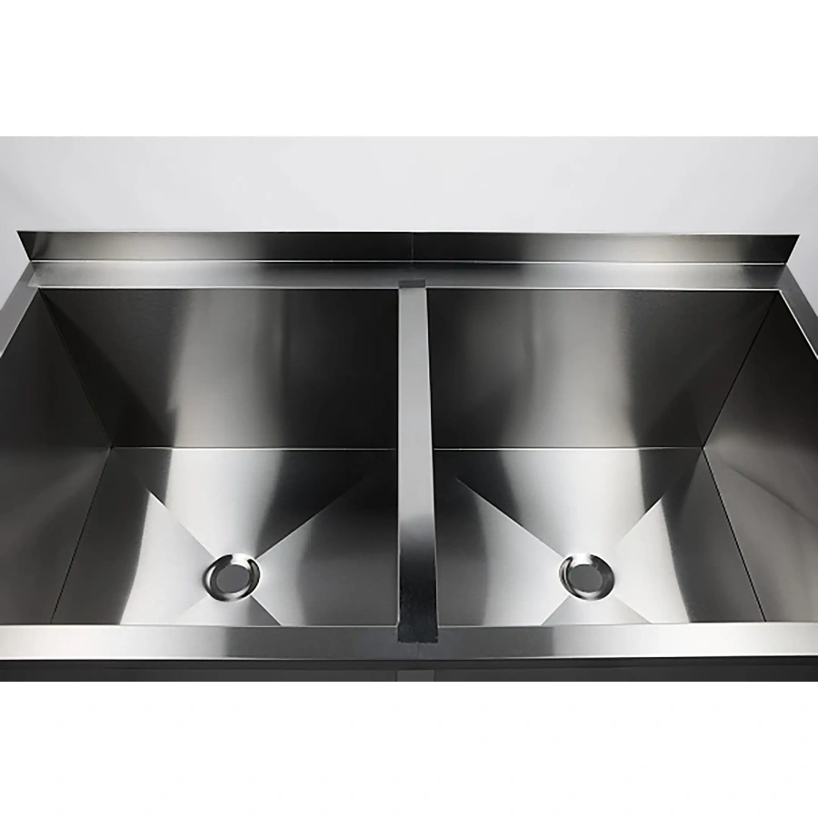 Ванна моечная двухсекционная с бортом ВМС-2/6-Б-ЭН